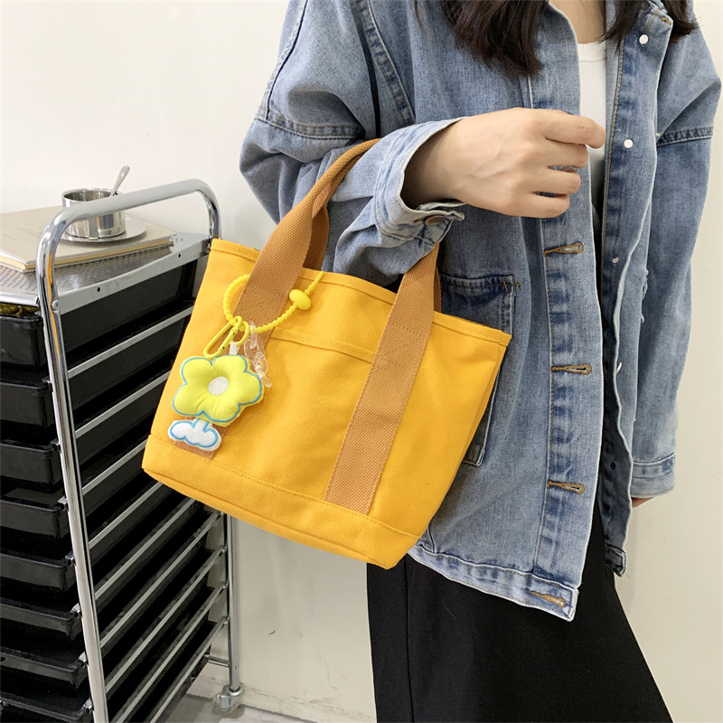 Minority All-Match Canvas Handbags Women's 2022 New Japanese Style Simple Large Capacity Tote Commuter Lunch Bag Fashion