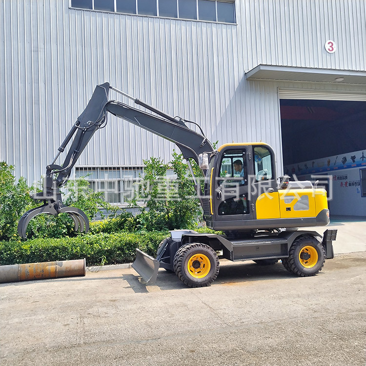 重量液压轮式加长臂抓木机