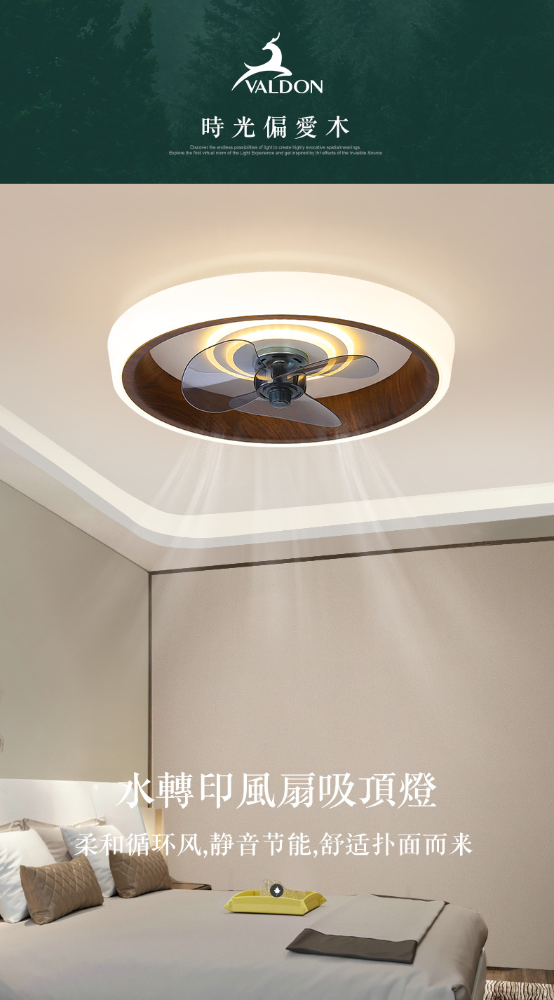 风扇吸顶灯简约现代卧室客厅餐厅led遥控新款北欧吸顶灯风扇灯