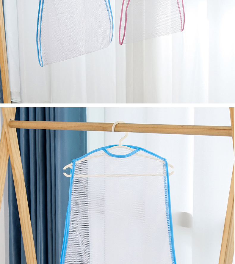 新款晒枕套家用双层晾晒网简约折叠晾枕头架子尼龙网布晾枕网批发