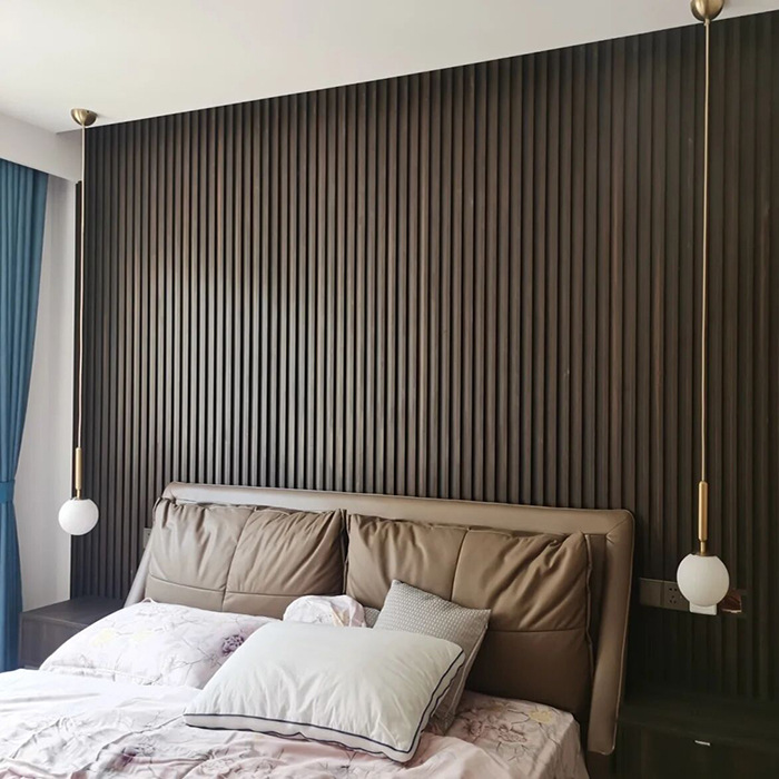 生态木实木凹凸格栅装饰护墙板绿可木免漆大天花吊顶背景墙