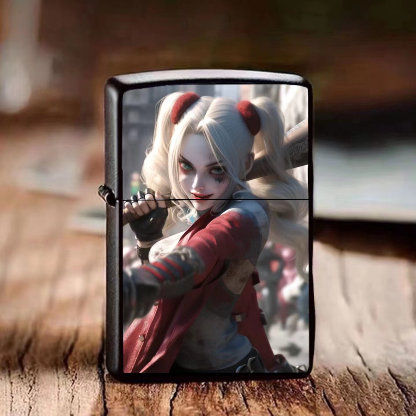 Joker Lighter F Windproof Metal Kerosene Windproof Lighter Movie Character Creative Lighter