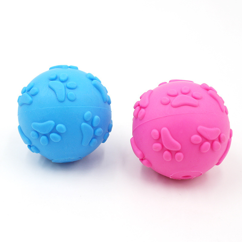 Pet TPR Rubber Pet Toys Footprints Ball Bite-Resistant Puppy Molar Teeth Bite-Resistant Safe and Environmentally Friendly