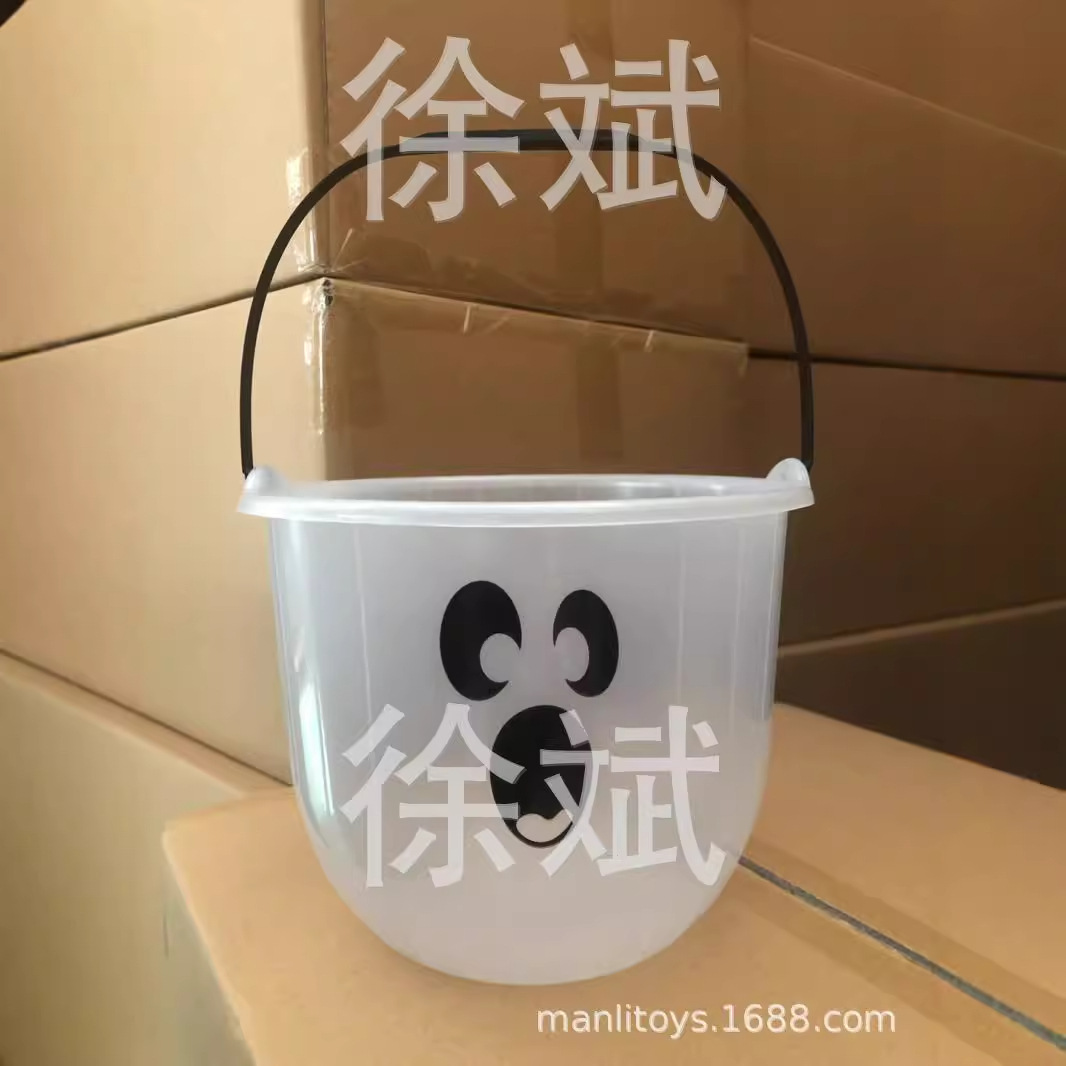 万圣节夜光南瓜桶节日礼物简约创意沙滩桶恐怖密室摆件鬼节桶批发