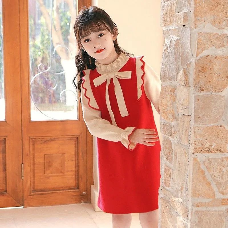 女童装连衣裙2023年新款童装女童洋气中大儿童网红裙子时尚公主裙