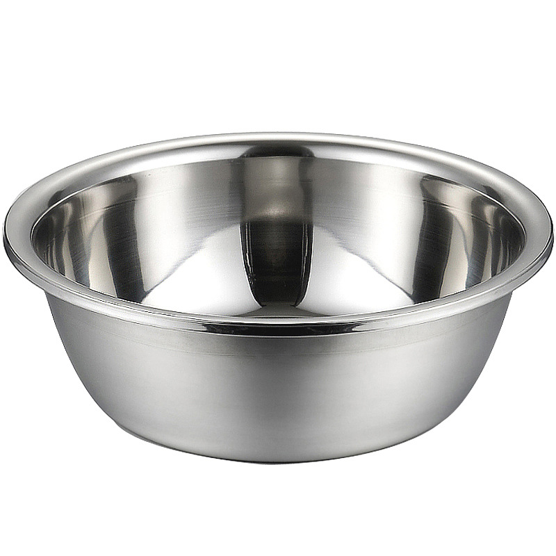 430#不锈钢反边斗盆50-80cm加厚加深大钢盆家用大盆饲料盆 洗脚盆