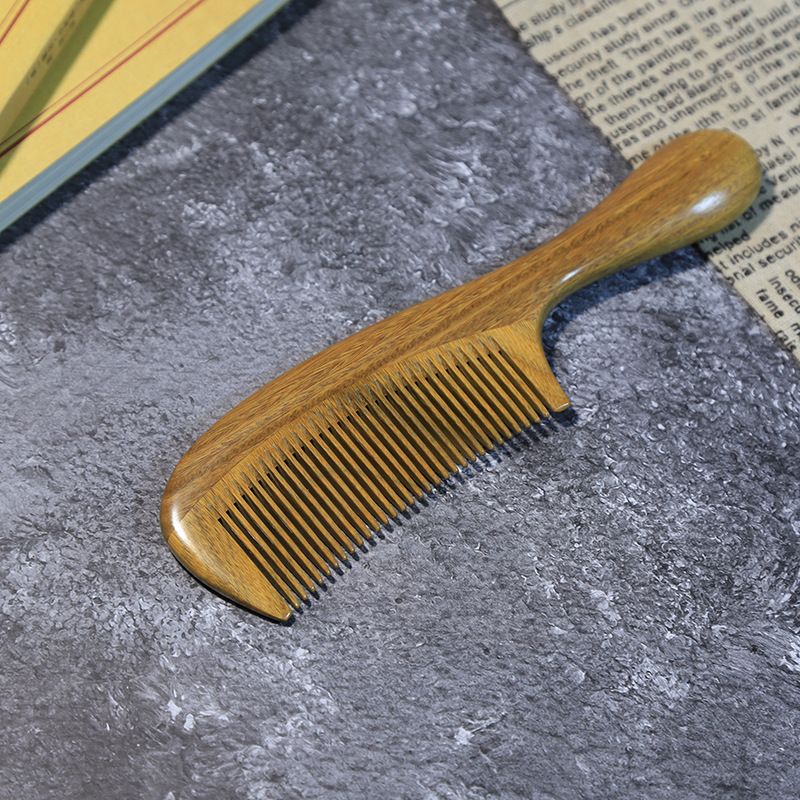 Factory Wholesale Guajacwood Comb Fine Tooth Wooden Comb Guajacwood Massage Comb Sub Sandalwood Comb Wooden Comb Trade Comb Massage Comb Handle Comb