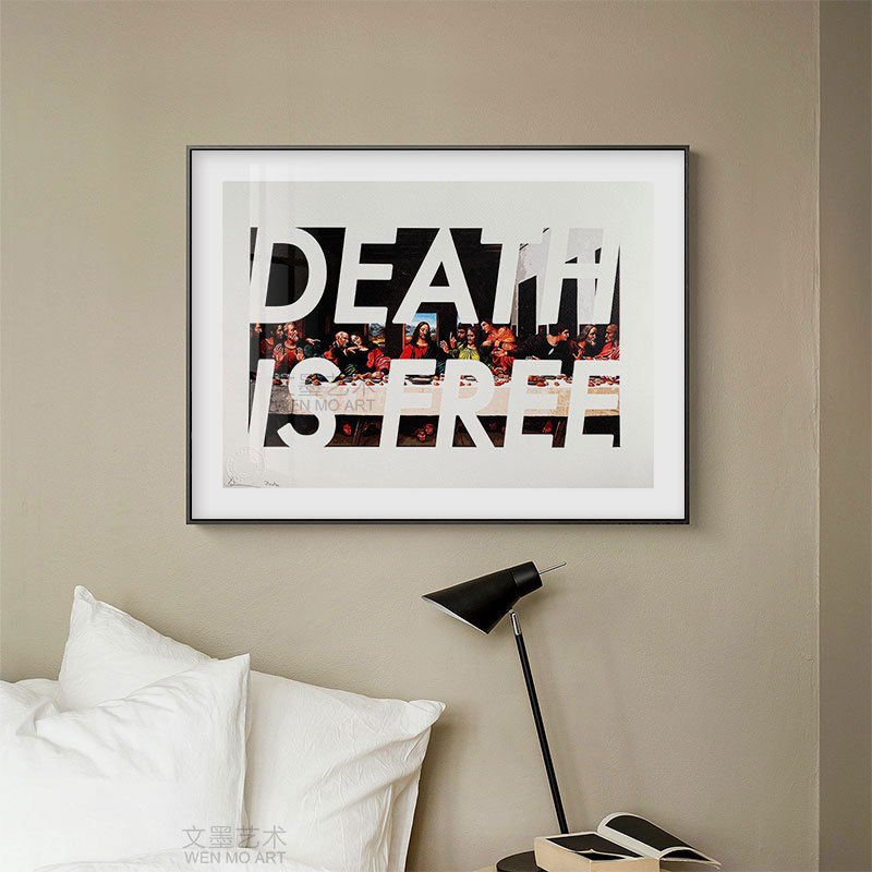 潮牌现代简约"最后的晚餐"装饰画兔八哥版画客厅卧室工作室挂画