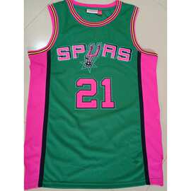 现货批发篮球衣 马刺队50号大卫·罗宾逊10号罗德曼复古网眼球衣
