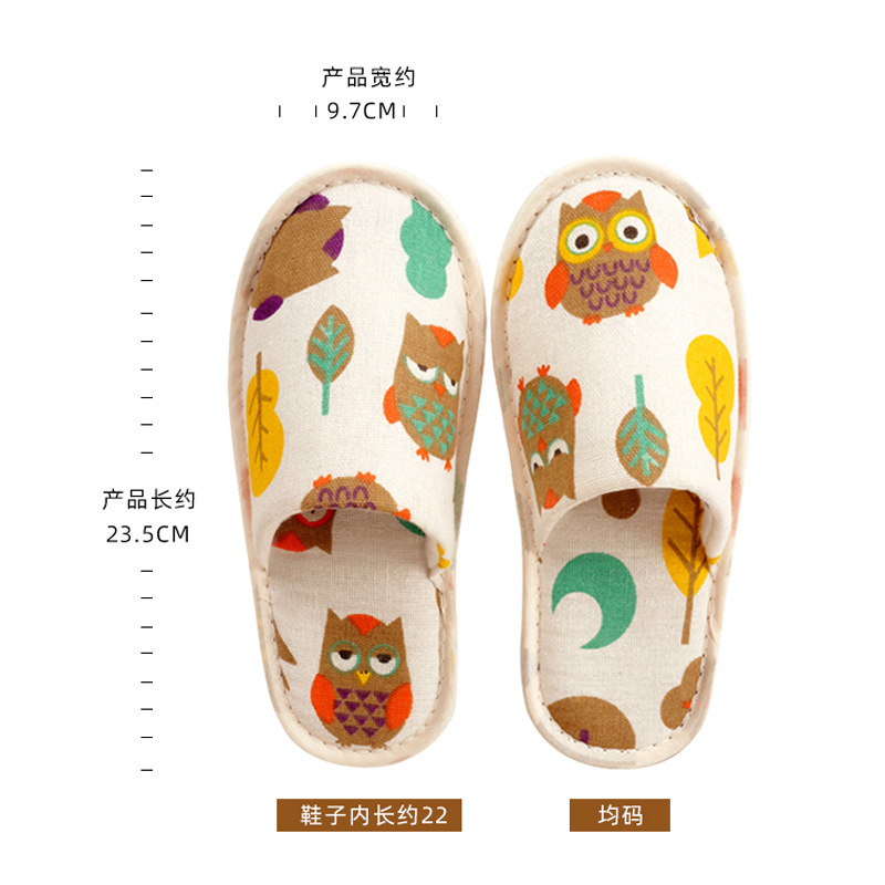 Children's Cute Cotton Disposable Slippers Thickened Home Hospitality Washable Hotel Reusable Travel Portable