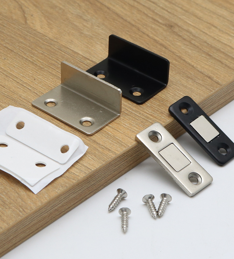 l型门吸强磁柜吸磁吸式推拉衣柜门碰磁条贴片吸合器隐形移门磁铁