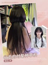 水母头假发儿童女长发拍照写真公主切长直发麻花辫甜美可爱全头套