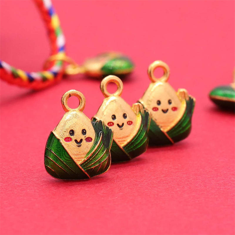 端午节合金滴油小粽子配件材料项链吊坠挂件手链手绳diy饰品配饰