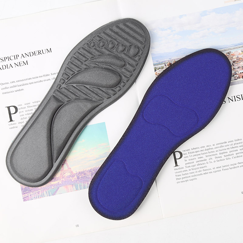 Thick Sponge Elastic Soft Shock-Absorbing Massage Sweat-Absorbent Breathable Lightweight Cropped Sports Casual Insole