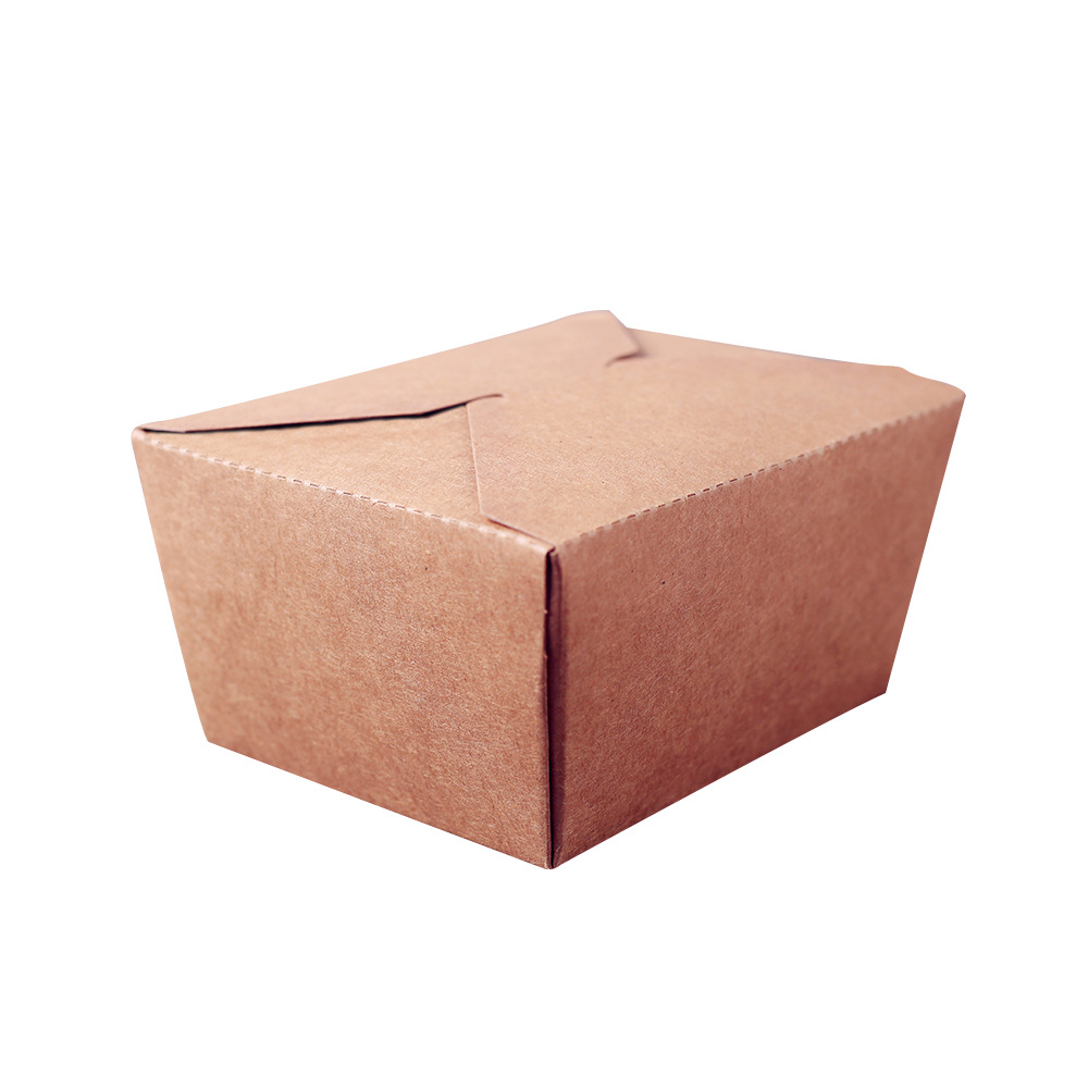 厚巷一次性牛皮纸打包盒,饭盒炸鸡沙拉小吃外卖便当纸盒加厚