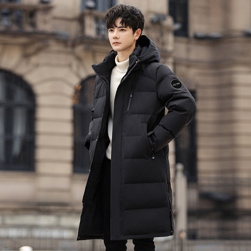 Down Jacket Men's Mid-Length Winter New Loose Cargo Casual Fashion Brand Fashionable Warm Couple Thickened Coat
