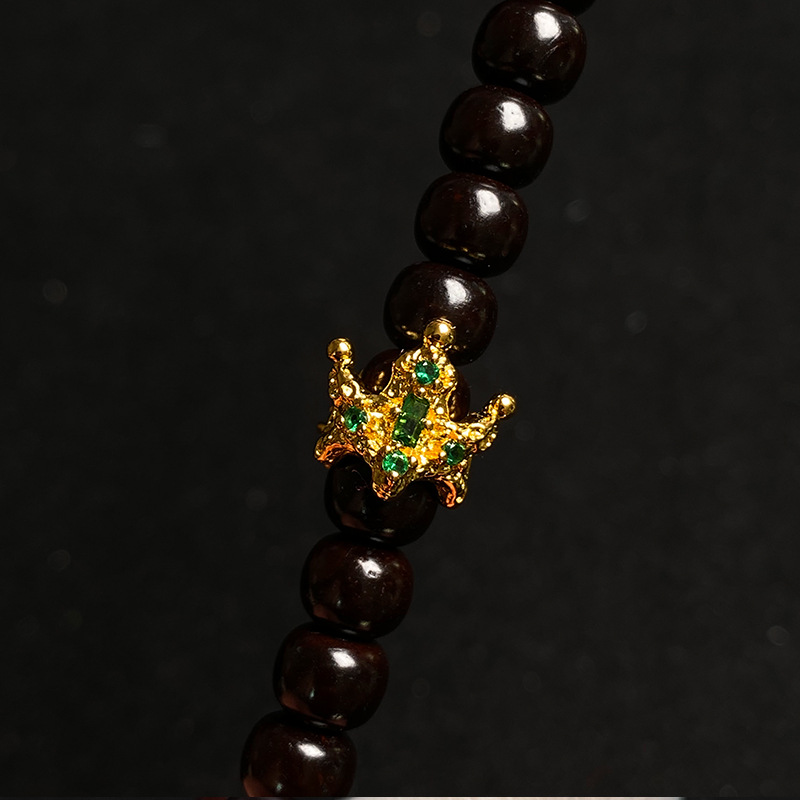 8k皇冠祖母绿卡环文玩配饰猴头老型凤眼星月菩提百香腰珠配珠diy