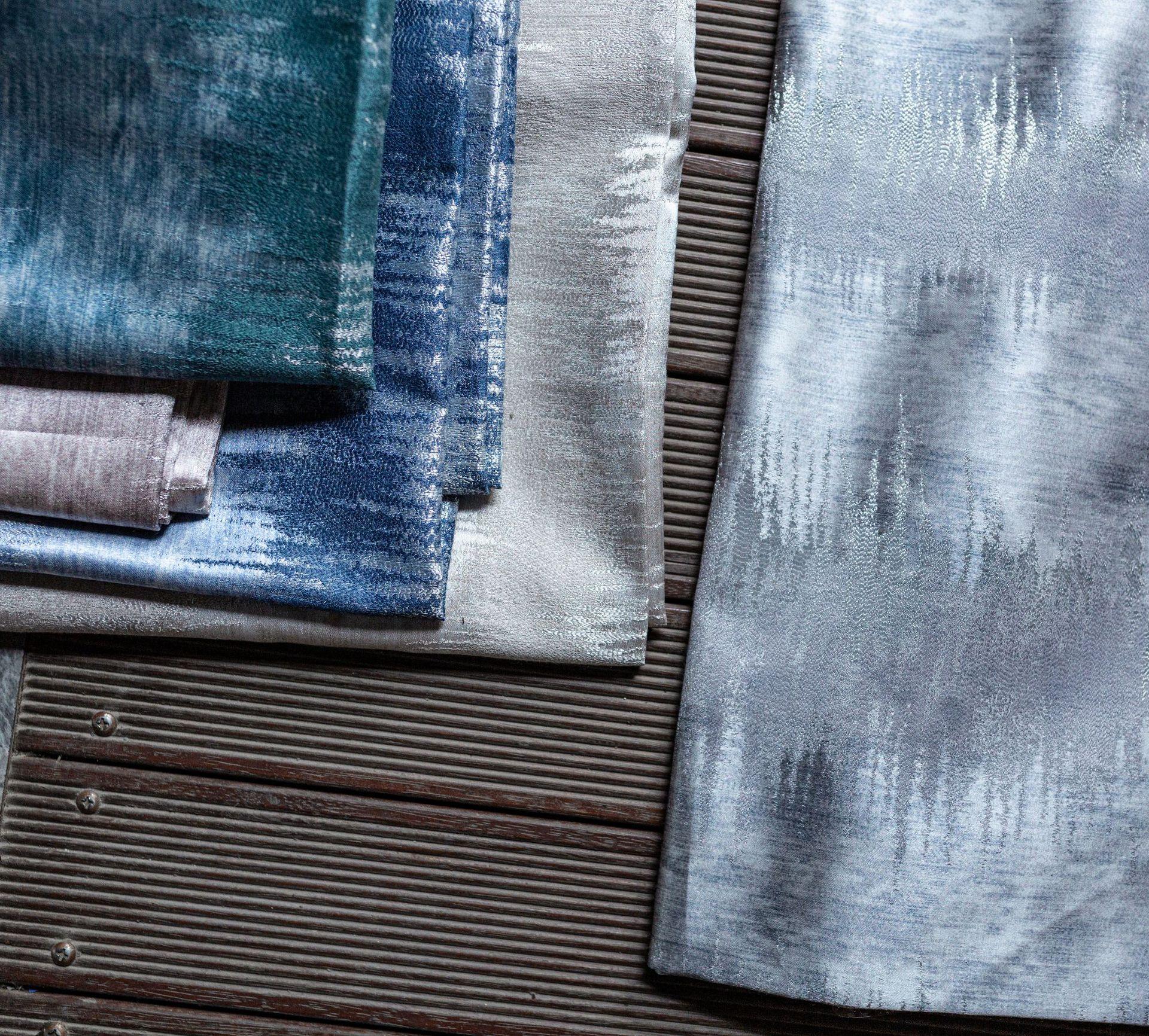 高精密提花布面料卧室成品窗帘定制抱枕手工diy现代简约线条