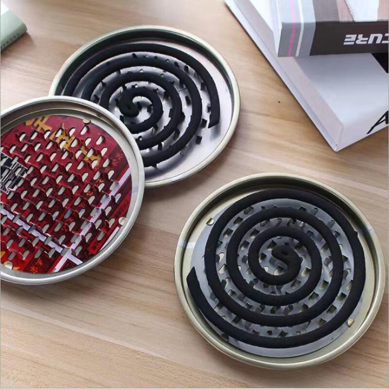 蚊香托盘蚊香盘托蚊香盘创意文香盘架蚊香盒带盖防烫家用炉接灰盘