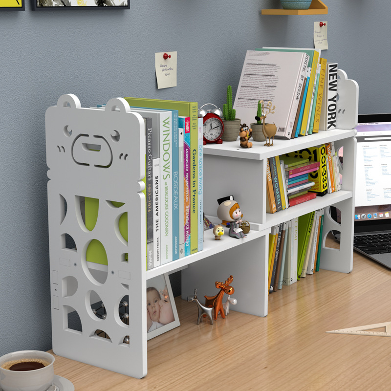 Simple Desk Storage Rack Student Dormitory Small Stretchable Bookcase Office Desk Surface Panel Bookshelf Multi-Layer Storage Rack