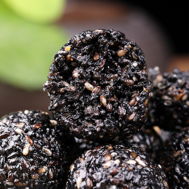 散装黑芝麻丸养黑生髪食疗食品零食球丸芝麻丸子蜂蜜零食