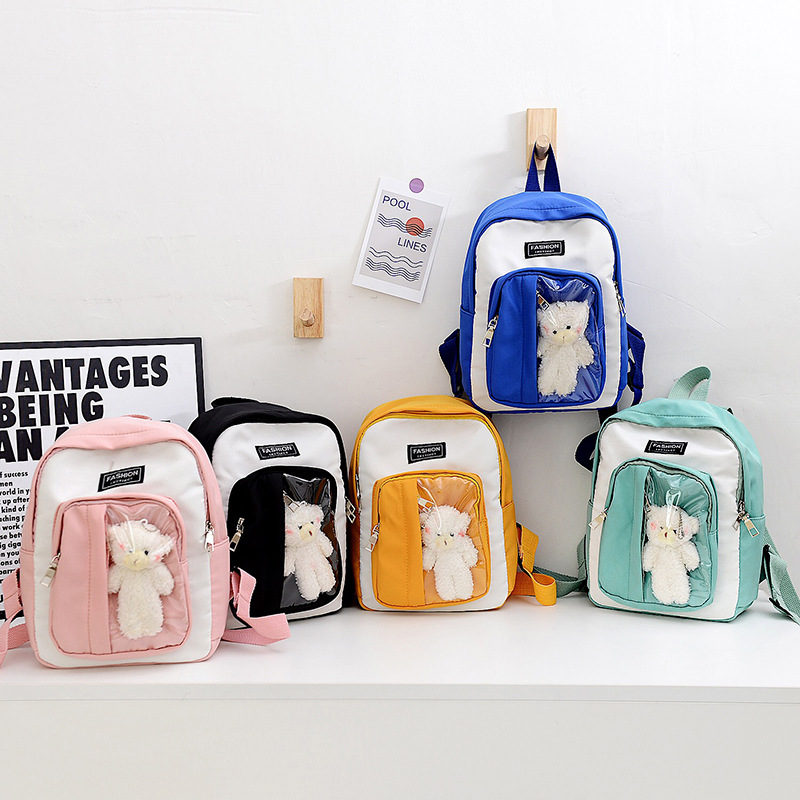 Primary School Student Schoolbag 2022 New Cartoon Fashion Transparent Kindergarten Backpack Personality Trendy Children Backpack Fashion