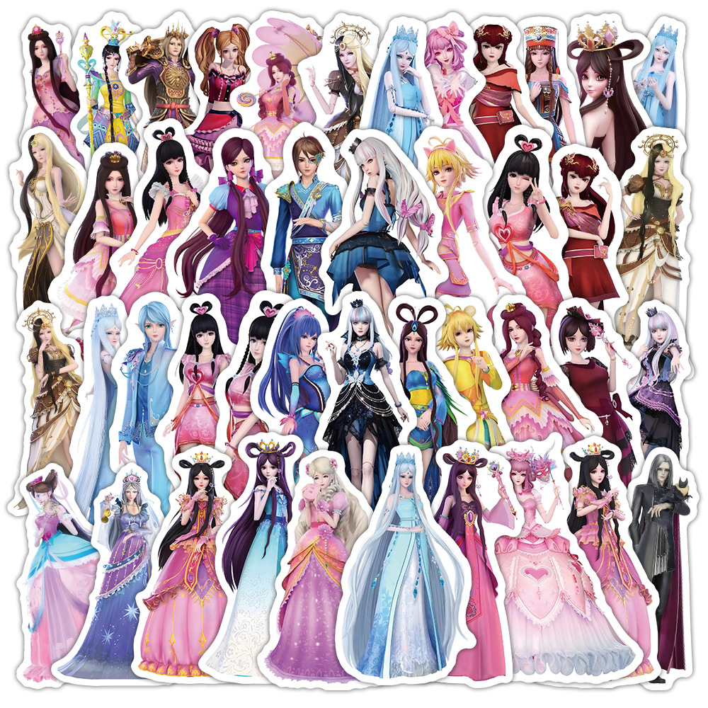 叶罗丽仙子54张笔记本电脑手帐ipai行李箱头盔文具手机壳装饰贴画