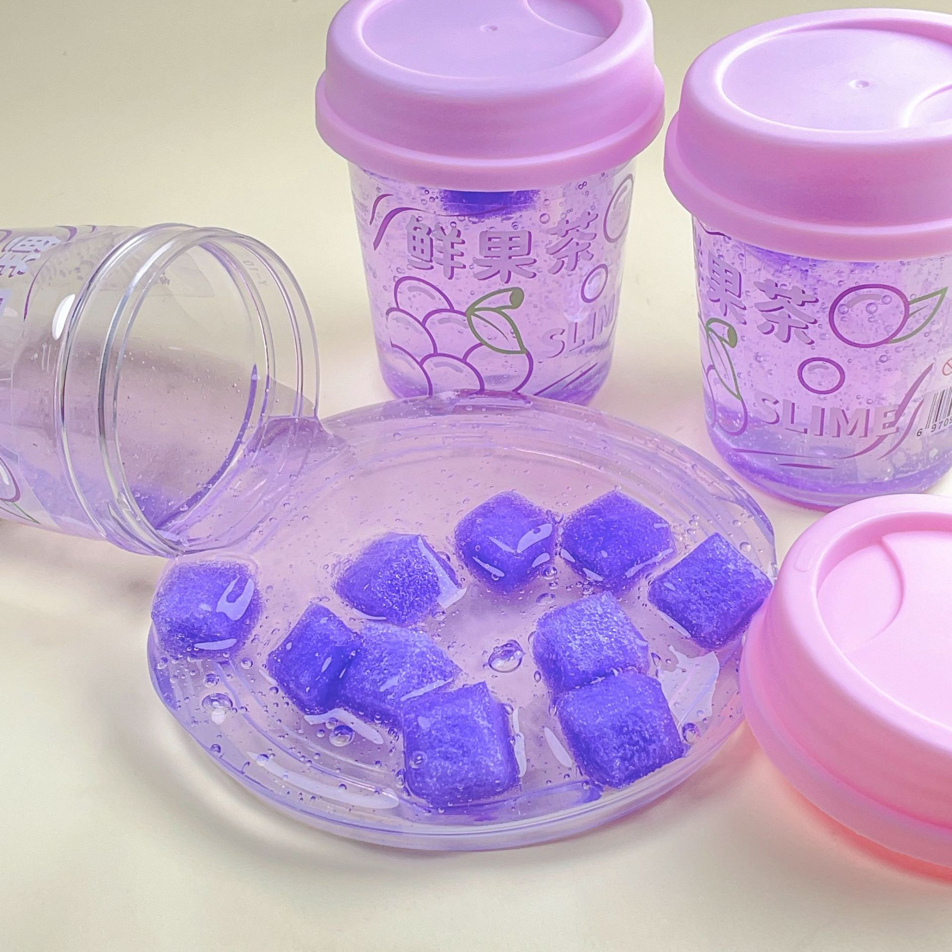 Pei Lepao Factory Direct Fresh Fruit Tea Foaming Glue Crystal Mud Non-Stick Hand Decompression DIY Toy
