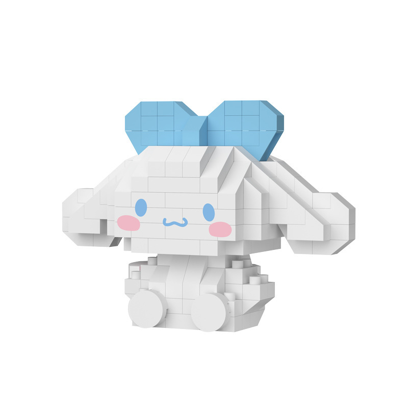 Micro-Particle Assembled Children's Educational Compatible Lego Toys Wholesale Mini Cartoon Cinnamoroll Babycinnamoroll Building Blocks Girls' Toys