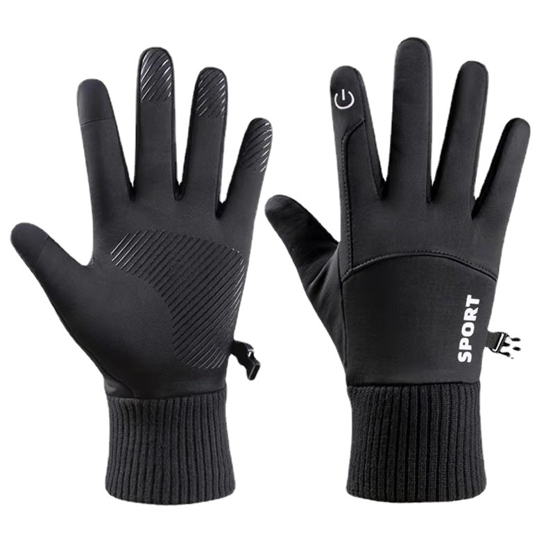 Men's Riding Gloves Touch Screen Winter Fleece-lined Student Non-Slip Mountaineering Men's and Women's Motorcycle Winter Warm Gloves