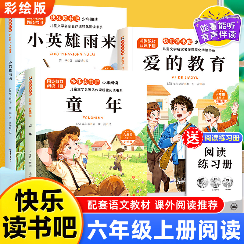爱的教育小英雄雨来童年书籍六年级上册快乐读书吧课外图书正版