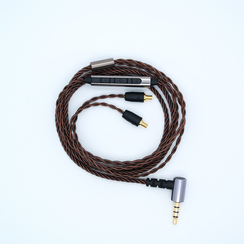 中山臻声无氧铜a2dc耳机升级线e50e70ls300cks1100耳机替换线带麦