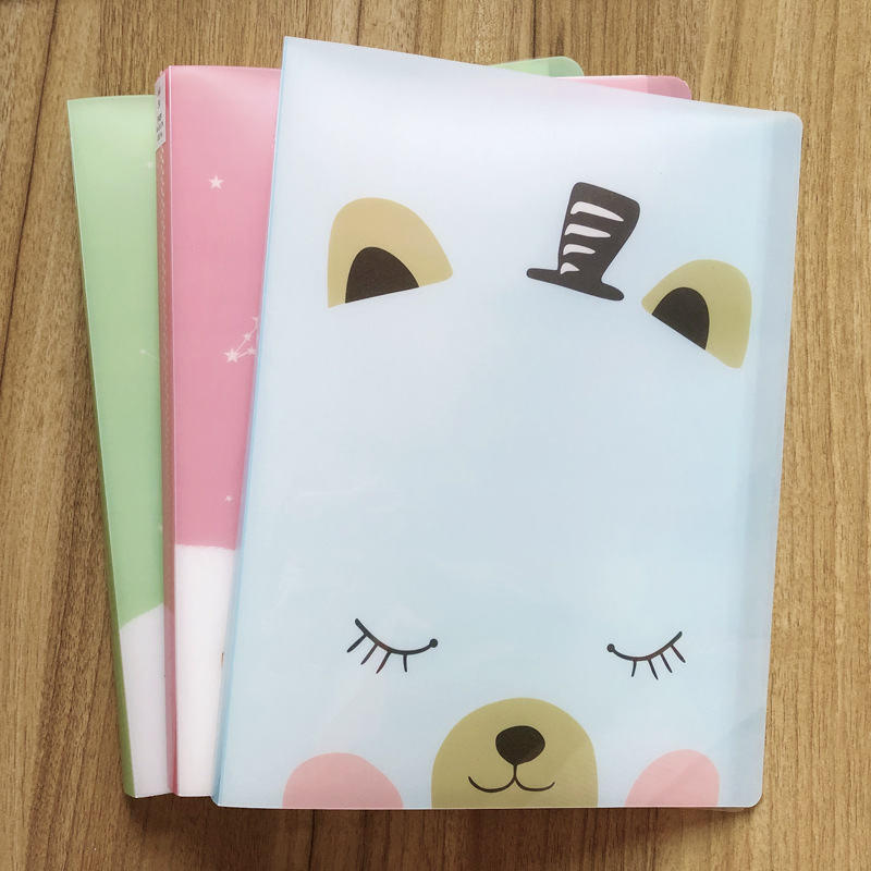 可爱卡通资料册a4创意学生文件夹夹幼儿园收纳文件册文具