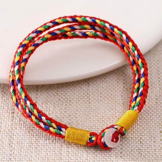 Dragon Boat Festival Colorful Rope Bracelet Hand Woven Hand Rope Five-Color Line Children Adult May Festival Blessing Bracelet Wholesale