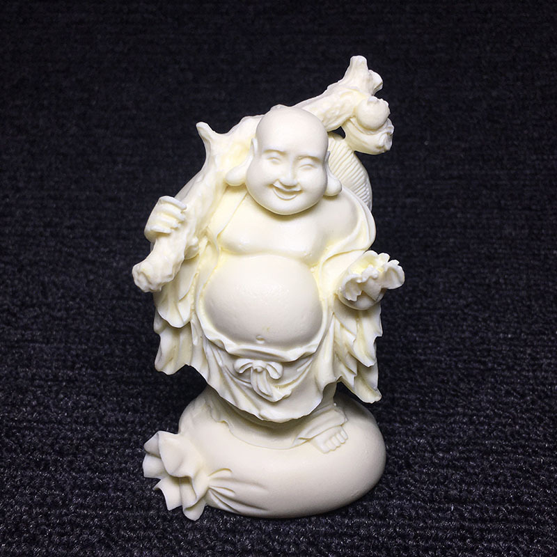 象牙果雕刻品自在弥勒佛9.5*5.2*3.
