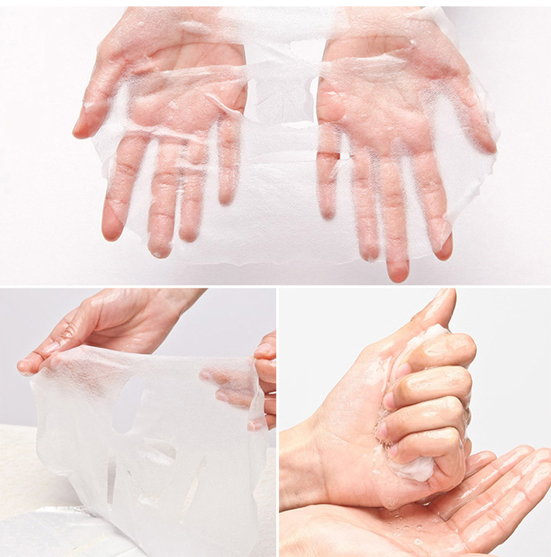 烟酰胺亮肌面膜玻尿酸水光针蚕丝面膜盒装保湿补水膜布不易变形