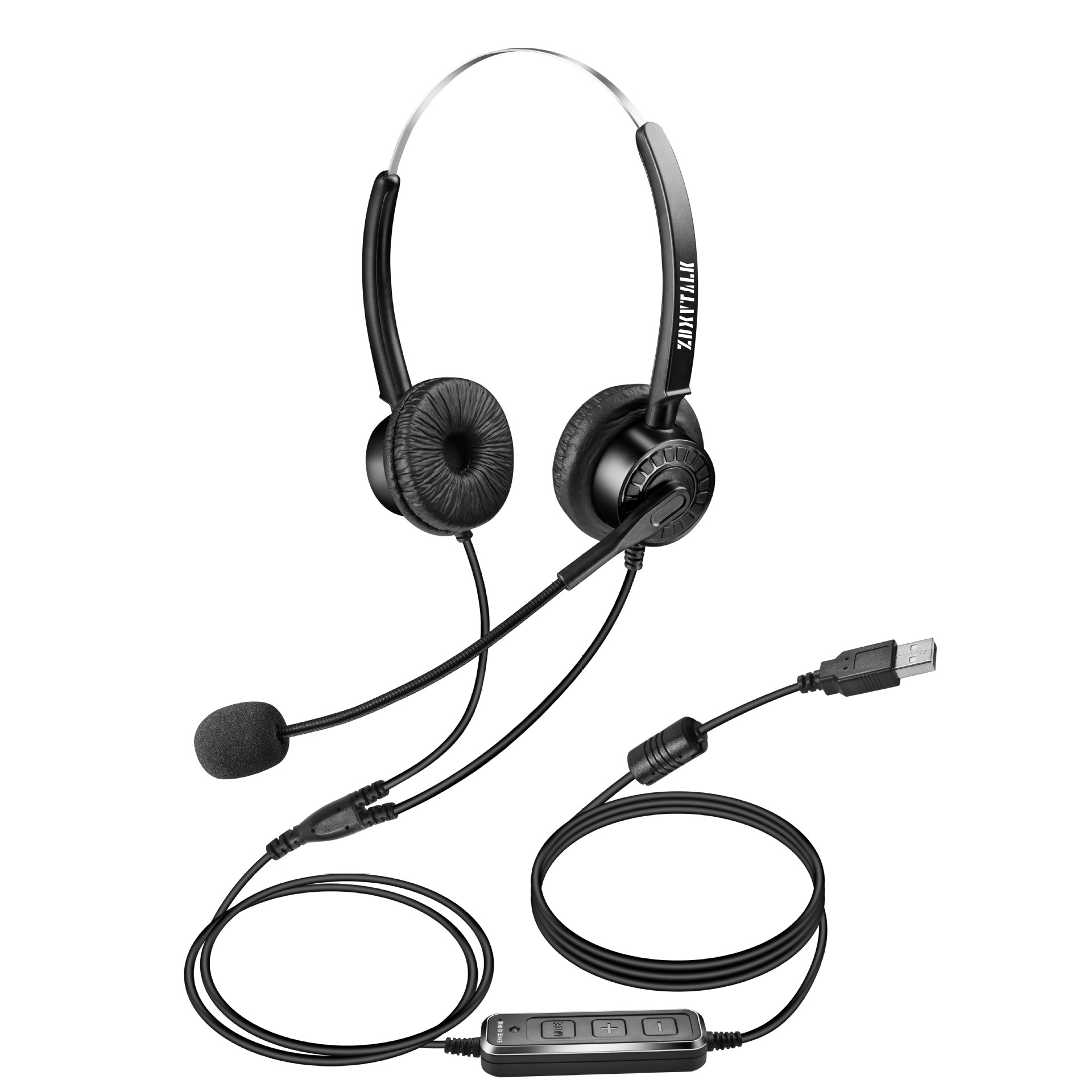 Vh600 Call Center Operator Telephone Sales Outbound Customer Service Headset Computer Usb Type-C Earphone Headset