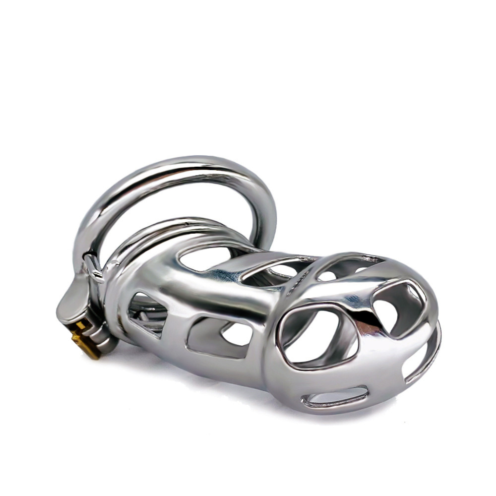 不锈钢眼镜蛇长款男用一体贞操锁光滑无毛刺贞洁器防出轨锁芯暗锁