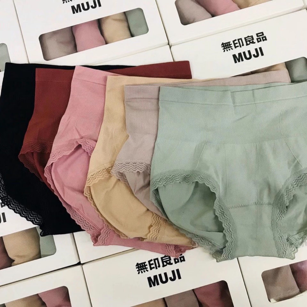 石墨烯高腰内裤女蕾丝收腹抗菌里裆提臀束腰莫代尔无缝日系内裤女