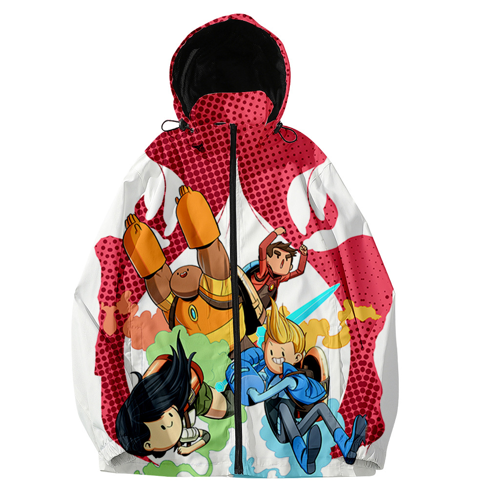 2021bravest warriors无畏战士美国动画片3d印花男女带帽宽松风衣