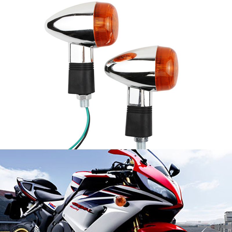 摩托车哈雷转向灯太子gn125方向灯日行灯黄光指示灯信号灯
