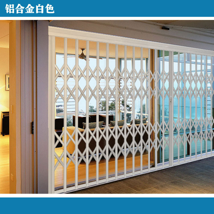 手动推拉伸缩商店折叠门