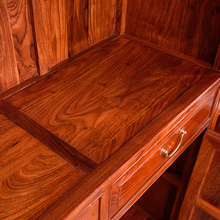 HF2X刺猬紫檀书柜红木展示柜仿古书橱防尘玻璃门带门中式实木书架