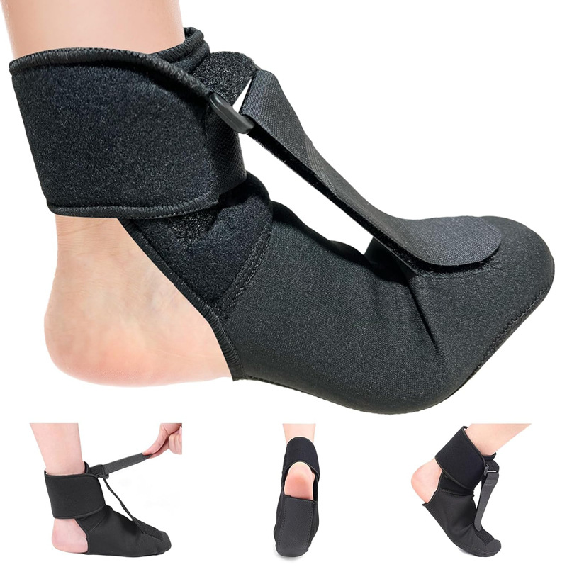 现货足下垂矫形器足内外翻护具夜间拉伸足托足底训练脚踝固定护具