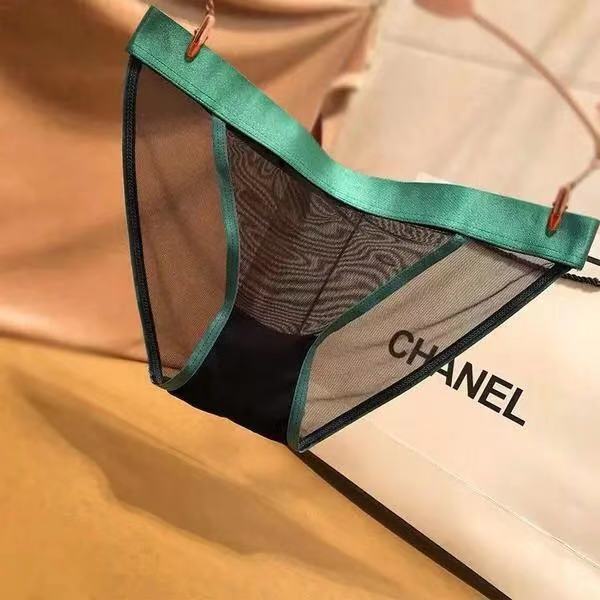 欧美性感内裤女蕾丝低腰无痕冰丝火辣透明薄款透气网纱透视丁字裤