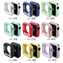 适用苹果手表se保护壳apple watch456代糖果色TPU保护套 硅胶软套