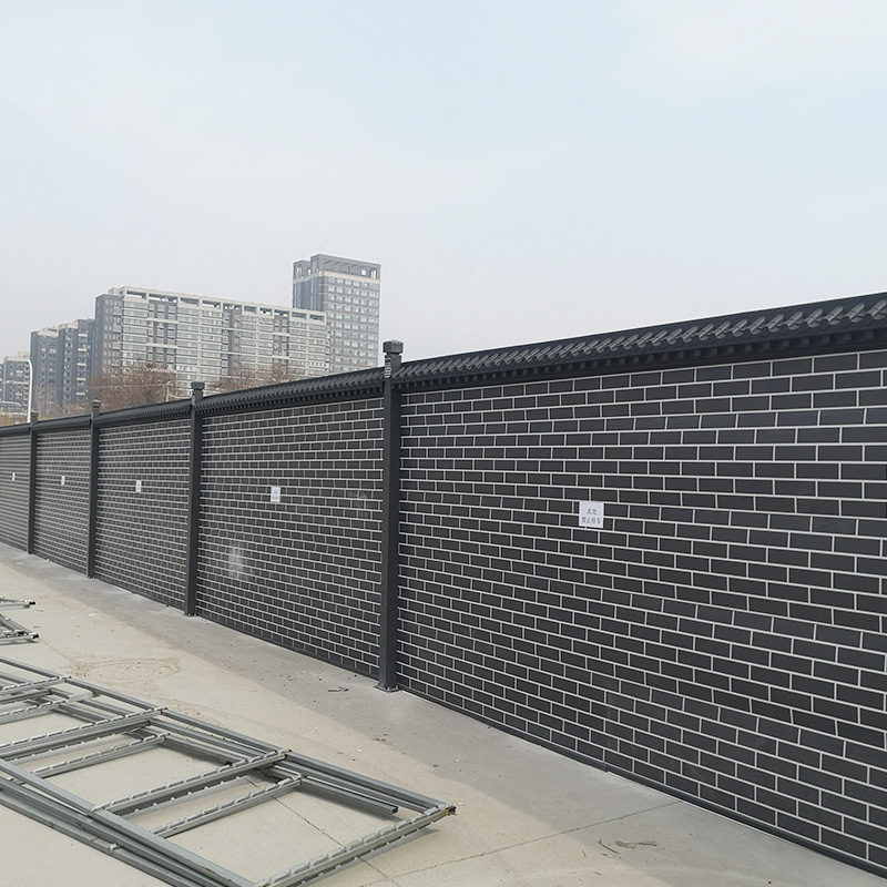 装配式围挡 可拆卸隔离围挡 市政施工铁皮围挡 仿古建筑围挡-阿里巴巴