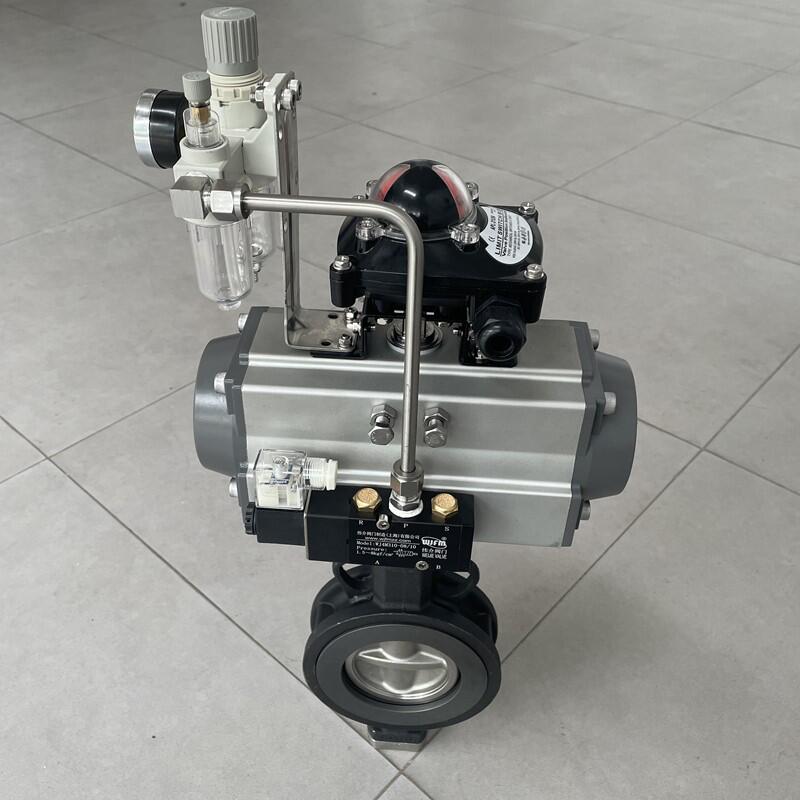 气动蝶阀d672f-16cp电控气动阀