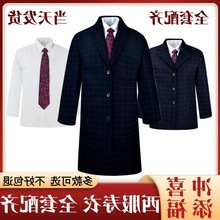 男士全套寿衣西装殡葬用品装老人冲喜七件套去世年轻西服