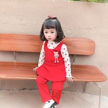 2023女宝宝春秋季长袖韩版儿童三件套1-2-5岁女童秋装洋气潮套装